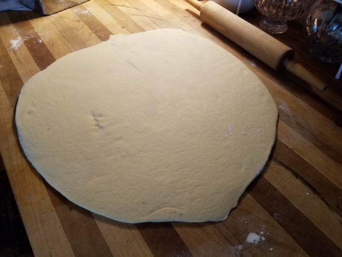 dough rolled out