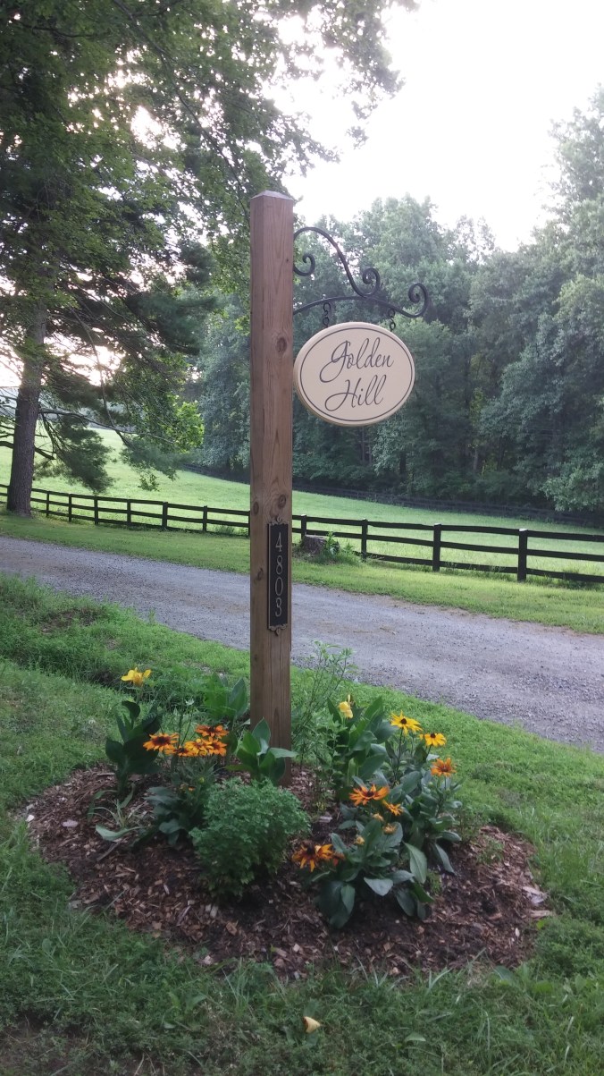 Golden Hill sign summer 2015