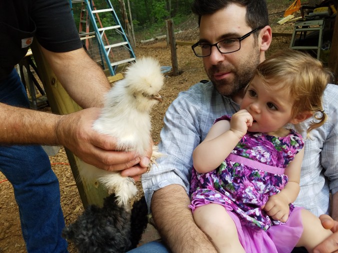 Brad and Piper studying a silkie.jpg